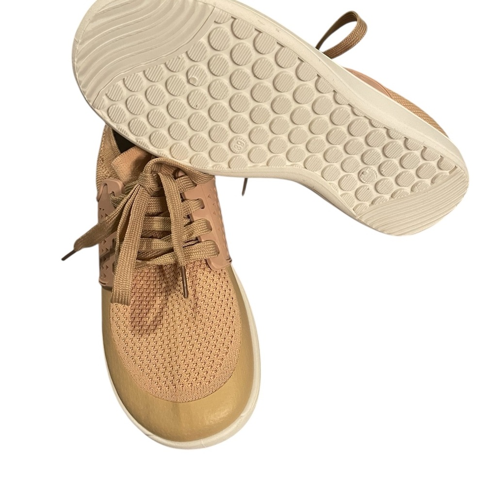 Tan Knit Sneakers - Picture 3 of 4